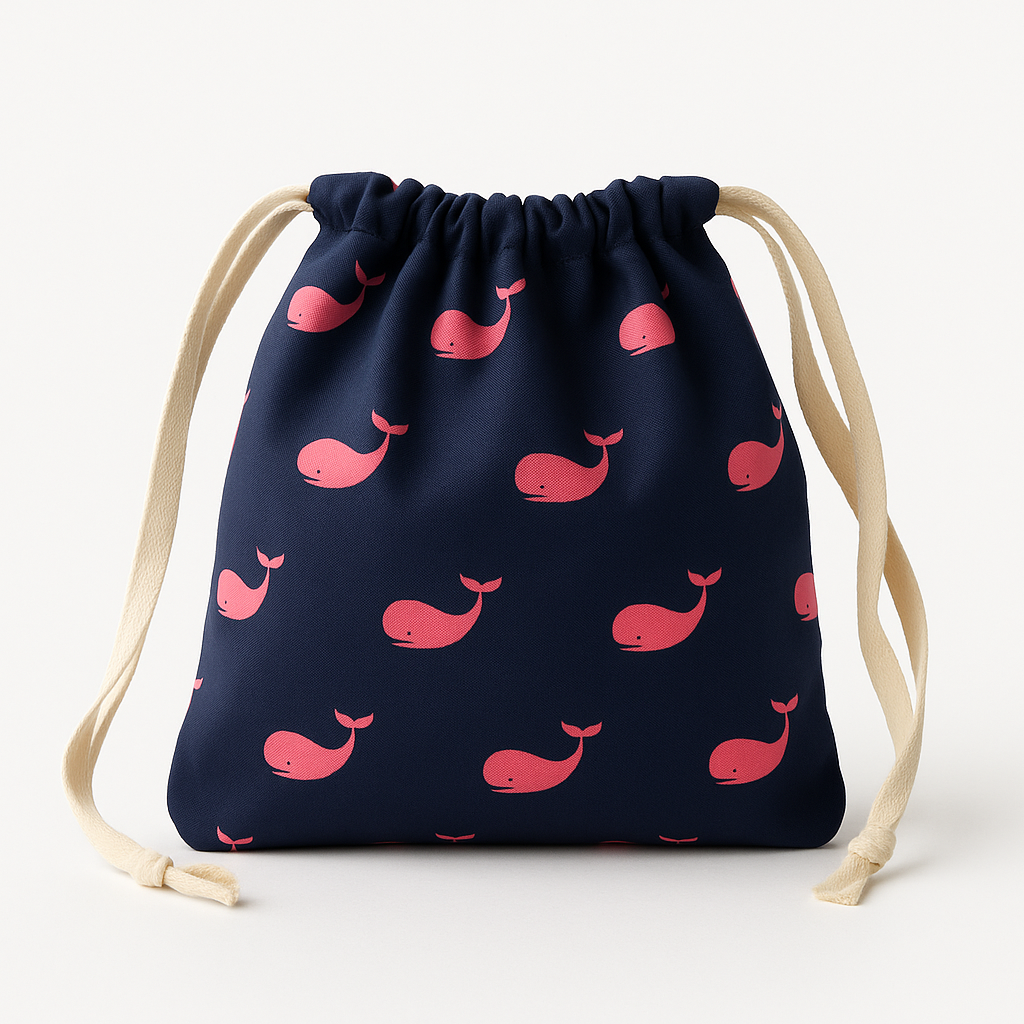 WhalePop Sewing Kit -Make Your Own Plaid Drawstring Bag