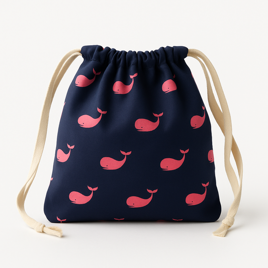 WhalePop Sewing Kit -Make Your Own Plaid Drawstring Bag